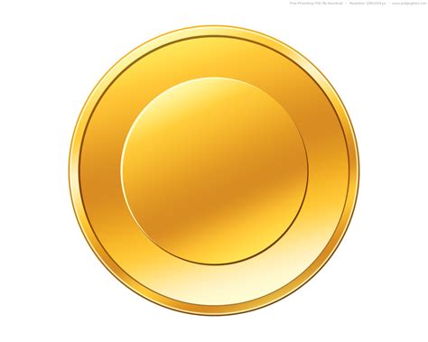 PSD gold coin icon | PSDGraphics