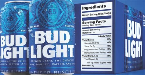 Bud Light Will Become First Beer to Display Ingredients List