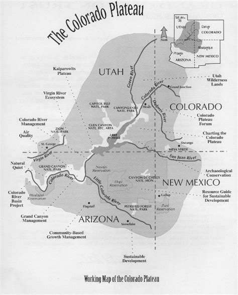 Map of Colorado Plateau Colorado Map, Colorado Plateau, Colorado River ...