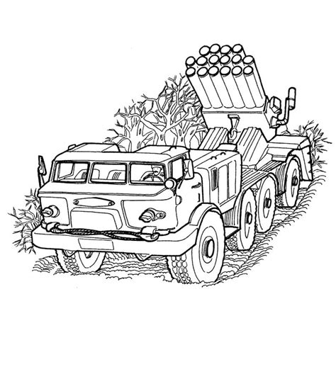 Free Coloring Pages Military Vehicles