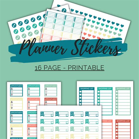 Green Planner Stickers | vibeprintables.com