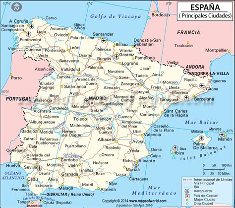 Ciudades de Espana Mapa Map Of Spain, Spain And Portugal, Voyage Europe, Major Cities In Spain ...