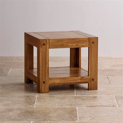 Quercus Side Table | Rustic Solid Oak | Oak Furniture Land