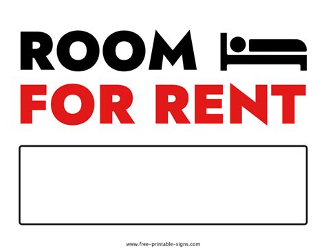 Printable Room For Rent Sign – Free Printable Signs