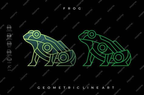 Premium Vector | Pack of lineart frog tattoo illustration