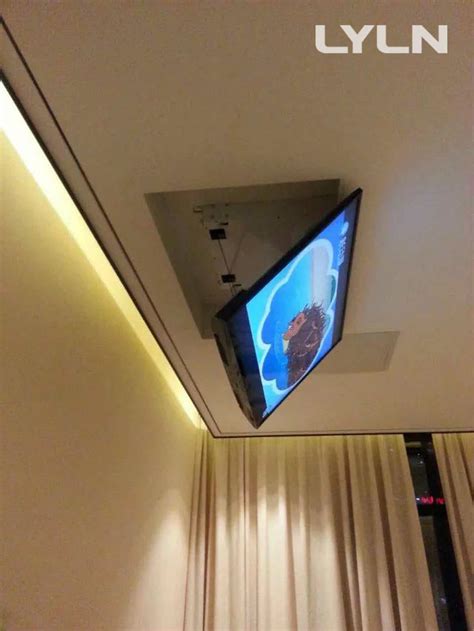 60kg Max Load Motorized TV Flip , Ceiling Flip Down Motorized Tv Mount ...