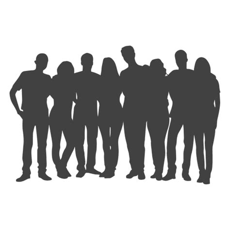 People group silhouette - Transparent PNG & SVG vector file