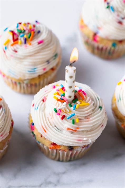 Birthday Cupcakes with Sprinkles (dairy free!) - Simply Whisked