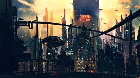 Cyberpunk Concept Art Futuristic City - Draw Illustration Of Futuristic ...