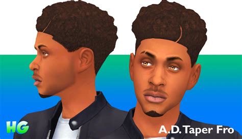 “A.D.” Fade HairTaper afro haircut inspired by NBA superstar, Anthony Davis. • Maxis Match ...