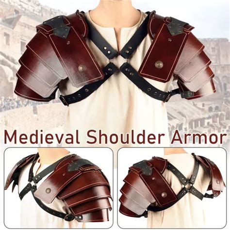 MEDIEVAL GLADIATOR SHOULDER Armor Samurai Battle Knight Viking Costume ...