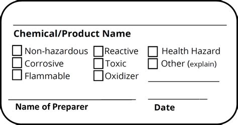 Chemical Container Labels | EHS