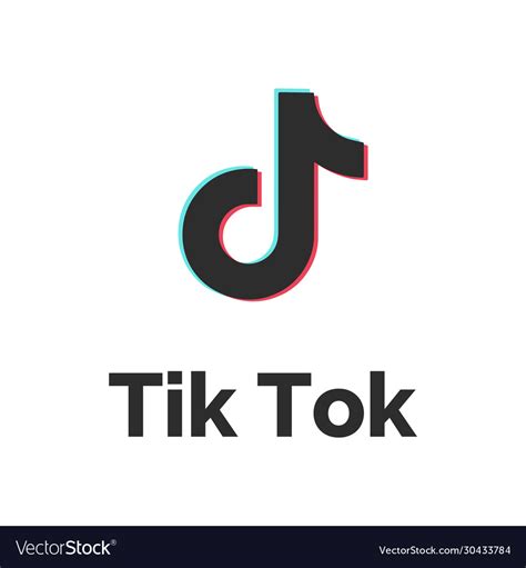 Tiktok logo tik tok logo icon music sound Vector Image