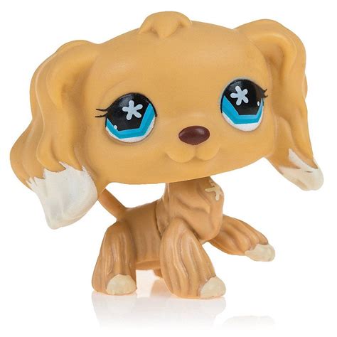 [17% OFF] 2021 Rare Littlest Pet Shop Brown Cocker Spaniel Dog Flower Eye Animal Toy In RUBBER ...