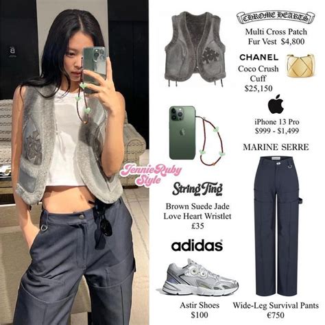 JENNIE STYLE on Instagram: "220831 - JENNIE IG Update 🏷 #ChromeHearts Vest 🏷 #CHANEL Cuff 🏷 # ...