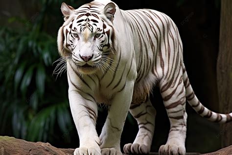 White Tiger At Parkland Zoo Background, Animals, Zoo, White Tiger Background Image And Wallpaper ...