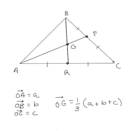 geometry - Triangle property intersection proof with vectors - Mathematics Stack Exchange