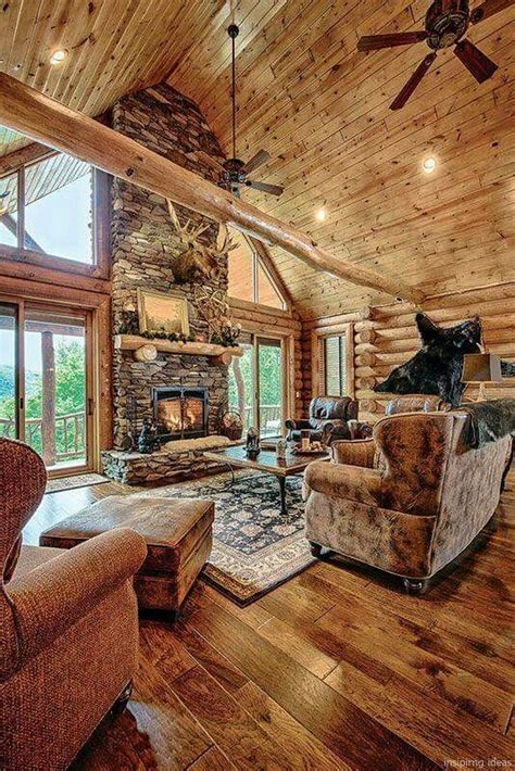 92 rustic log cabin homes design ideas | Cabin interior design, Log home living, Log cabin interior