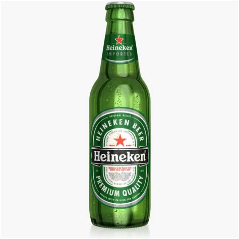 heineken beer bottle 3d model