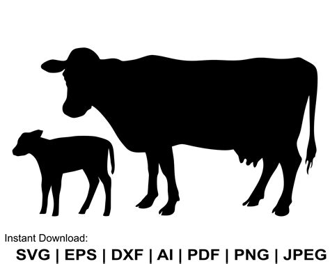 Cow Calf Svg Cow Calf Pair Svg Cow Svg Cow Baby Svg Calf - Etsy