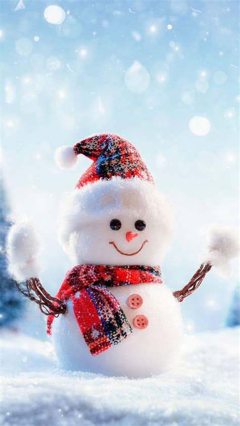 Download Cute Snowman Winter iPhone Wallpaper | Wallpapers.com