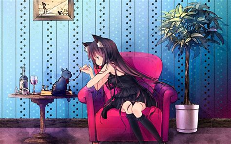 Anime Cute Cat Girl Wallpapers - Wallpaper Cave