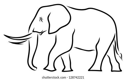 Best Elephant Line Drawing Royalty-Free Images, Stock Photos & Pictures | Shutterstock