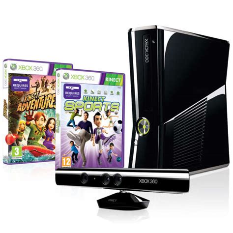 Xbox 360 250GB Bundle (Includes Kinect Sensor, Kinect Adventures and Kinect Sports) Games ...