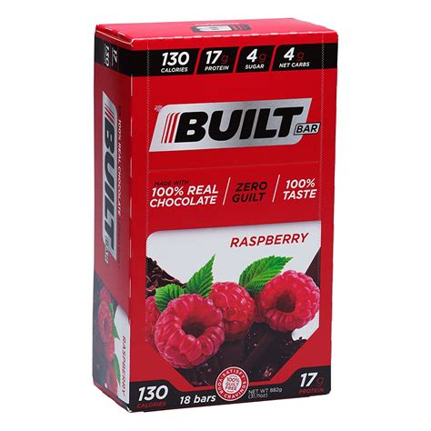 Amazon.com : Built Bar 18 Pack Protein and Energy Bars - 100% Real ...