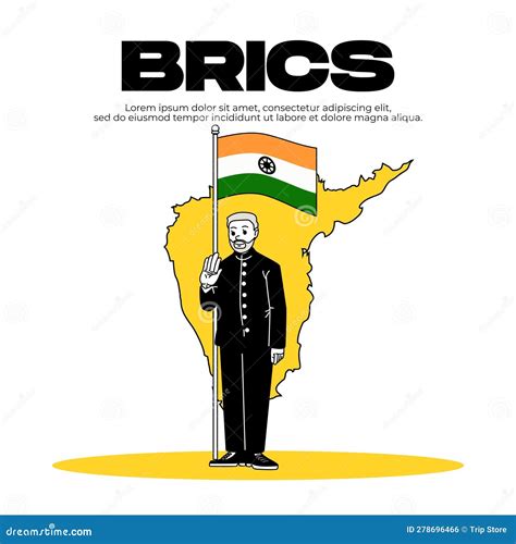 BRICS, Member States, Major Emerging Economies, Political Map Cartoon ...