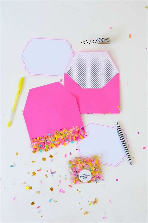 How to Decorate an Envelope with Confetti - Mod Podge Rocks