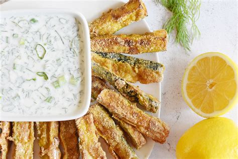 Baked Zucchini Fries with Yogurt Dill Dipping Sauce – Anthonys Goods