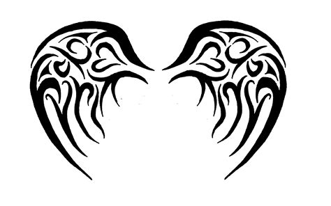 Simple Tribal Angel Wings - ClipArt Best