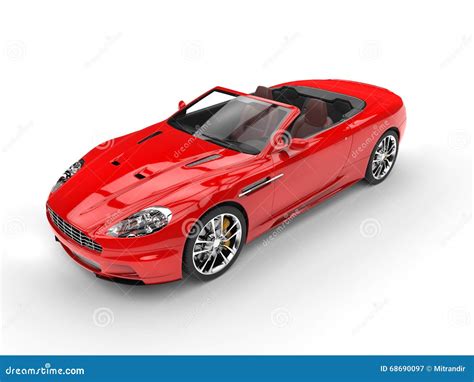 Red Convertible Sports Car - Top View Stock Image - Image of automobile, coupe: 68690097