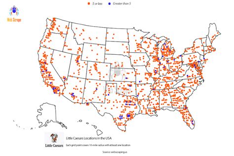 Number of little caesars locations in the United States | little caesars store