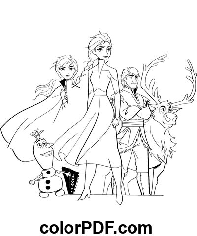 All Frozen Characters – Coloring Pages and Books in PDF