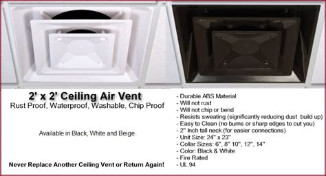 Ceiling Vents - Returns - Deflectors - Diverters - Washable, Waterproof