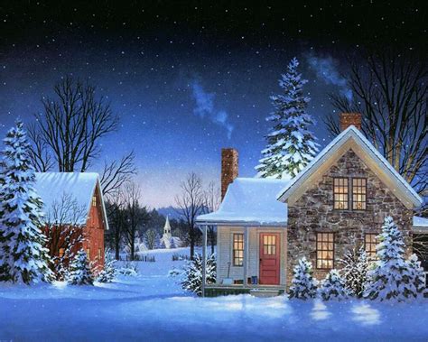 Houses in Winter - Image Abyss