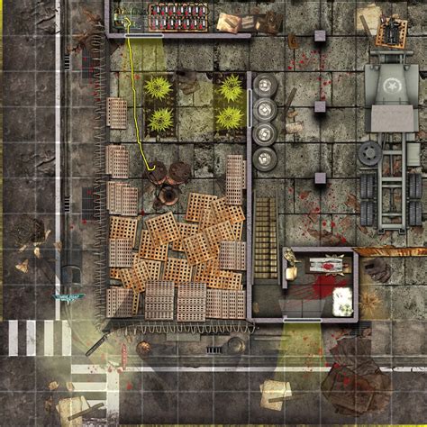 Zombie Themed Battle Maps(current view is a 6x6ft set of tiles, at 1inch = 5ft scale), Not sure ...