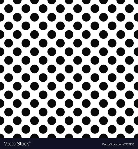 Seamless black white polka dot pattern Royalty Free Vector