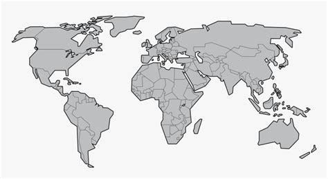 World Map With Borders Png, Transparent Png , Transparent Png Image - PNGitem