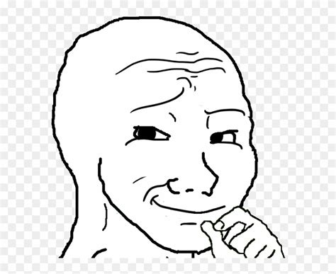 100kib, 724x611, Smug Wojak - Wojak Smile, HD Png Download - 724x611 ...