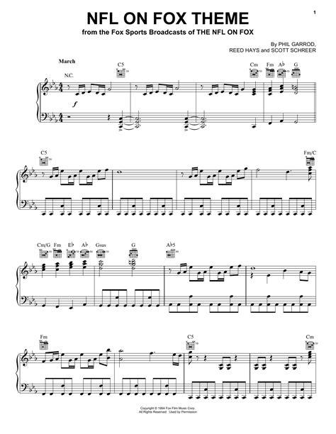 NFL On Fox Theme | Sheet Music Direct