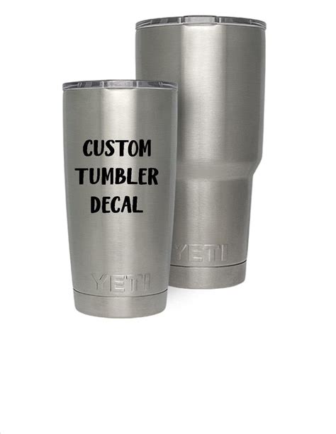 Vinyl Decal Custom Tumbler Decal Sticker Travel Mug | Etsy | Tumbler ...