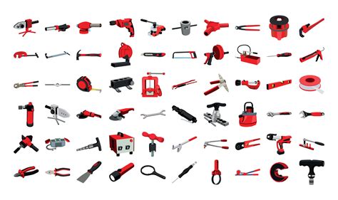 Collection of Plumbing Tools 9640384 Vector Art at Vecteezy