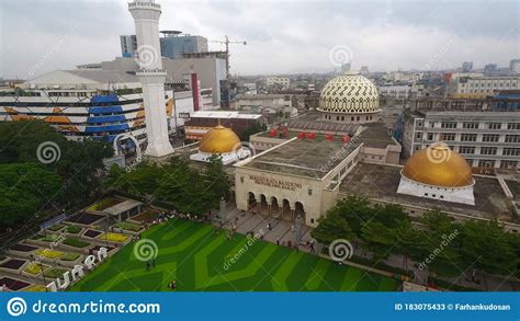 Aerial View of the Masjid Raya Bandung or Grand Mosque of Bandung in ...