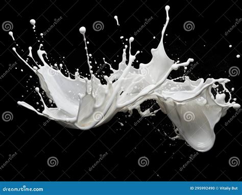 White Paint Splash on Black Background Stock Photo - Image of design, spill: 295992490