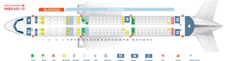 Seat map Airbus A321-200 Air Canada. Best seats in plane