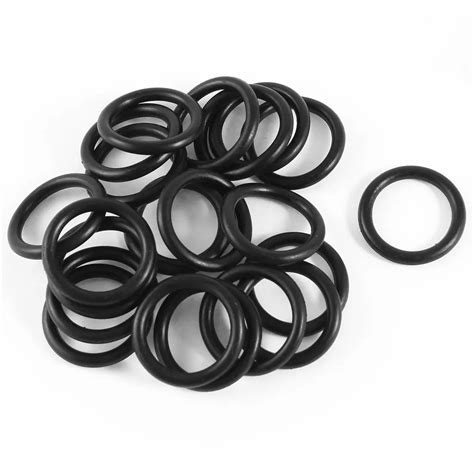 Uxcell 20 Pcs 3.5Mm Diameter Mechanical Black Rubber O Ring Oil Seal ...