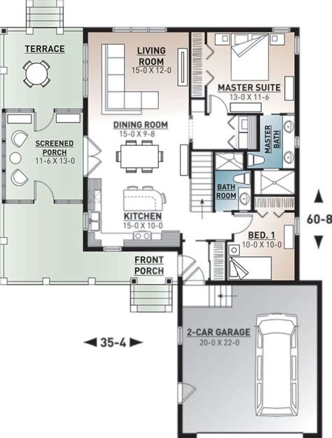 Small One Story 2 Bedroom Retirement House Plans Houseplans Blog - Houseplans.com